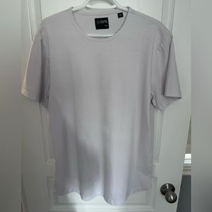 Cuts brand t shirt, white, Size L men’s, curve hem tee